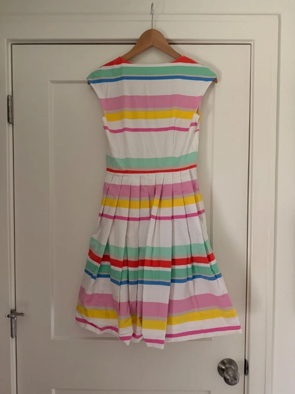Kate Spade Multi Cape Stripe Shirtdress, Pastel Cotton Dress size